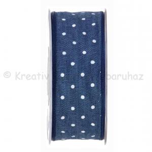 Pöttyös farmer szövet szalag 40 mm