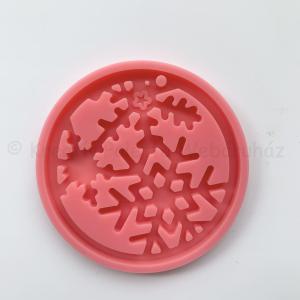 Professzionális szilikon öntőforma -  karácsonyi dísz  D 7,8 cm