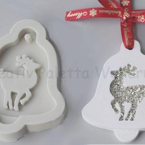 Professzionális szilikon öntőforma - karácsonyi dísz, harang 9,8 x 8,2 cm