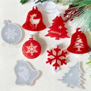 Professzionális szilikon öntőforma - karácsonyi dísz, harang 9,8 x 8,2 cm