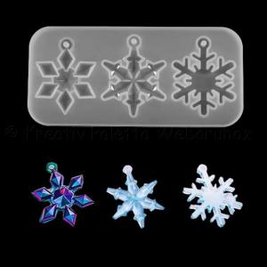 Professzionális szilikon öntőforma - karácsonyi dísz hópehelyhek