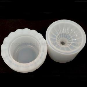 Professzionális szilikon öntőforma - kerek doboz tetővel 8,7 x 10,5 cm