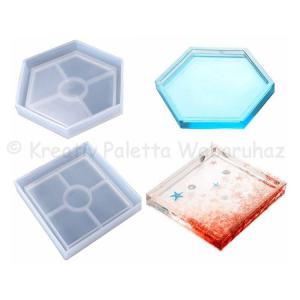 Professzionális szilikon öntőforma - keret, hatszög 11 cm