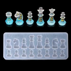 Professzionális szilikon öntőforma - sakk figurák 20,7 x 8,7 x 1,3 cm