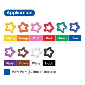 Puffy festék AMOS 10 x 10,5 ml