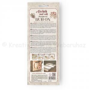 Rub-on, feldörzsölhető matrica - Orchids and Cats letters