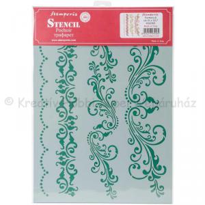Stencil G, 21 x 29,7 cm - díszítő sorminták - Volutes