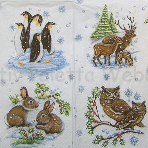 Szalvéta - állatok télen