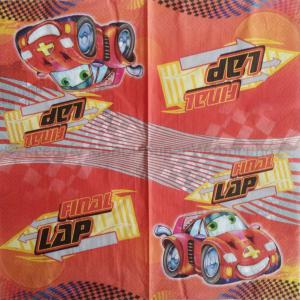 Szalvéta - autó - Little Red Car