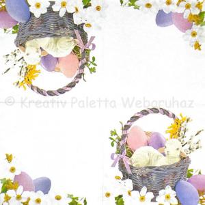 Szalvéta - bárány, tojás kosárban