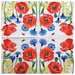 Szalvéta - búzavirág és pipacs - Cornflower and Poppy