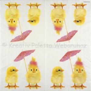 Szalvéta - csirkék, húsvéti csajok