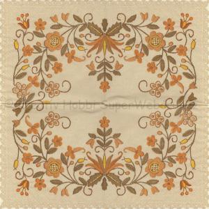 Szalvéta - hímzés népi motívum, Kashubian Folk 3