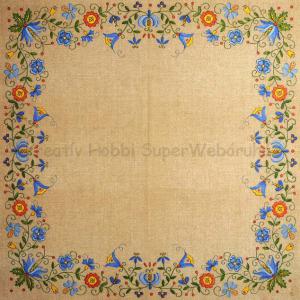 Szalvéta - hímzés népi  motívum, Kashubian Folk 4