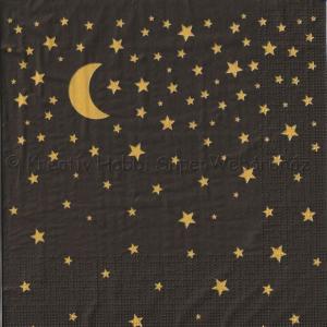 Szalvéta - holdfény fekete arany