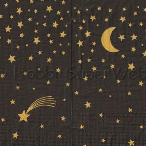 Szalvéta - holdfény fekete arany