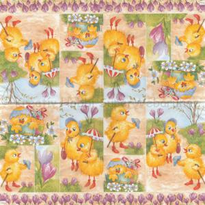 Szalvéta - húsvéti csibék