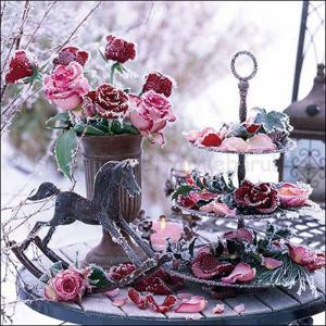 Szalvéta - jeges rózsák