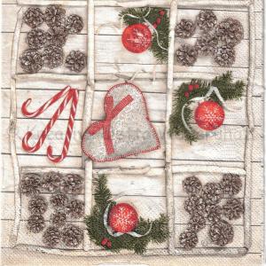 Szalvéta - karácsonyi dekorációk