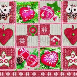 Szalvéta - kollázs, karácsonyi díszek