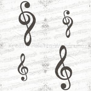 Szalvéta - kotta, violinkulcs - I Love Music