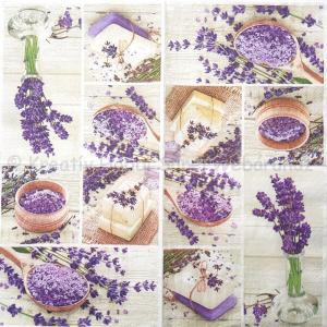 Szalvéta - levendula a fürdőben - Levandel Spa Squares