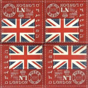 Szalvéta - London, Angol zászló - British flag