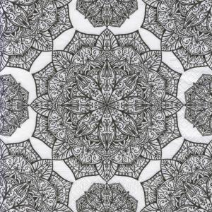 Szalvéta - mandala, színezz ki - colour me in