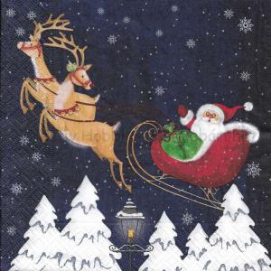 Szalvéta - Mikulás szánnal érkezik