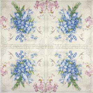 Szalvéta - nefelejcs