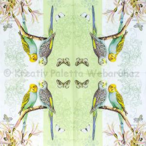 Szalvéta - papagájok