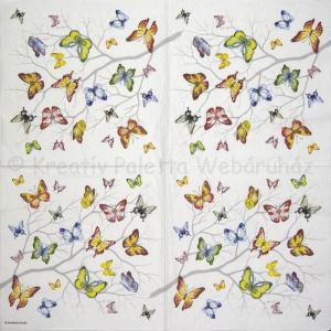 Szalvéta - pillangók színes