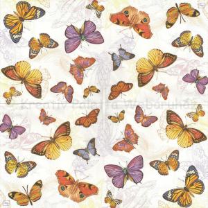 Szalvéta - pillangók tarka