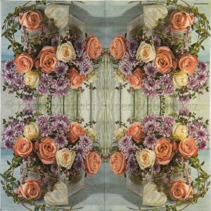 Szalvéta - rózsa és krizantém - Roses and Chrysanthemums