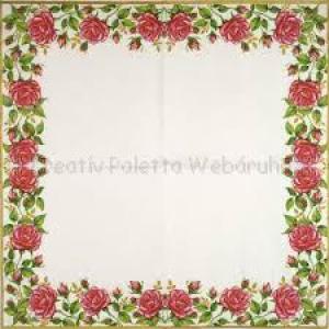 Szalvéta - rózsa girland