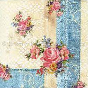 Szalvéta - rózsa, vintage