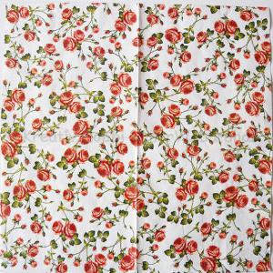 Szalvéta - rózsák - Small roses White
