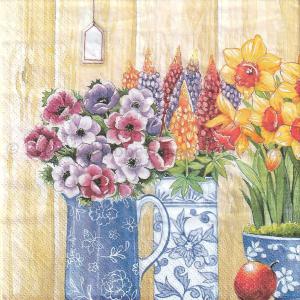 Szalvéta - tavaszi virágok