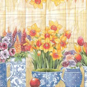 Szalvéta - tavaszi virágok