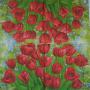 Szalvéta - tulipán piros