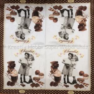 Szalvéta - vintage csokoládé