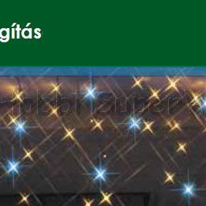 Szikrázó jégcsapfüzér 138 LED, 2 m x 0,9 m - toldható