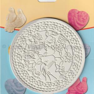 Szilikon öntőforma - csipketerítő mandala, madaras