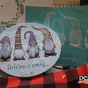 Szita-stencil 215 x 275 mm - karácsonyi díszek