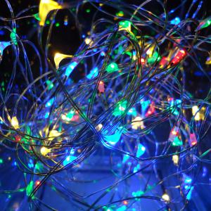 Tündérfény dekor füzér elemes, 10 m  100 LED