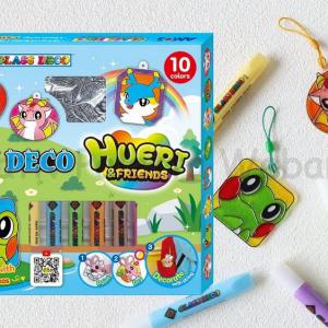 Üvegmatrica festék szett 10 x 10,5 ml + 12 db fényvarázs -  Hueri és baráta