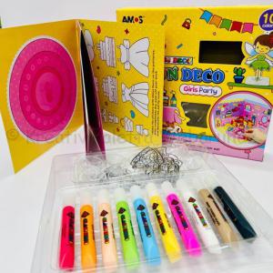 Üvegmatrica festék szett 10 x 10,5 ml+6 db fényvarázs+3D háttér - csajos buli