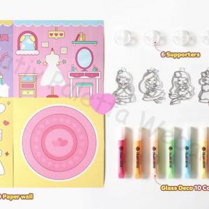 Üvegmatrica festék szett 10 x 10,5 ml+6 db fényvarázs+3D háttér - csajos buli