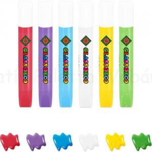 Üvegmatrica festék szett 6 x 10,5 ml + 6 db fényvarázs - állatos