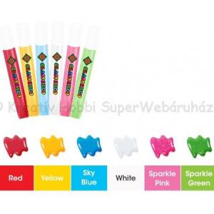 Üvegmatrica festék szett 6 x 10,5 ml + 6 db fényvarázs - autók
